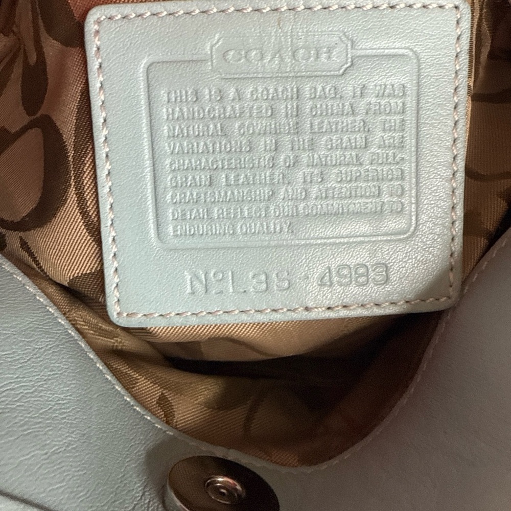 Coach Vtg Soho Soft Blue Leather Shoulder Hobo Bag 4983 Classic Purse 2003 Y2K - Picture 13 of 14
